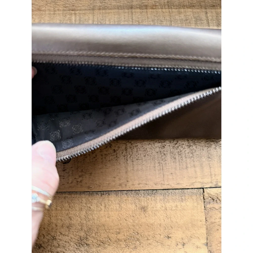 Loewe Wallet Womens Brown Leather Continental Tassel Zip Anagram Logo Spain
